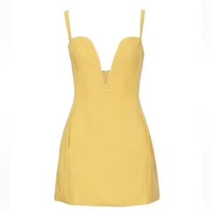 Atoir Yellow Bodycon Mini Dress